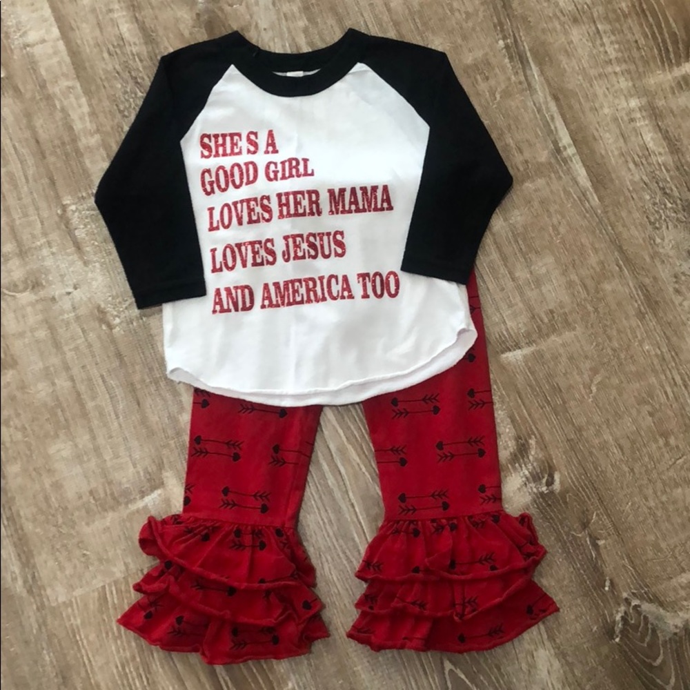 Custom Tee/Adorable Essentials Ruffle Legginga